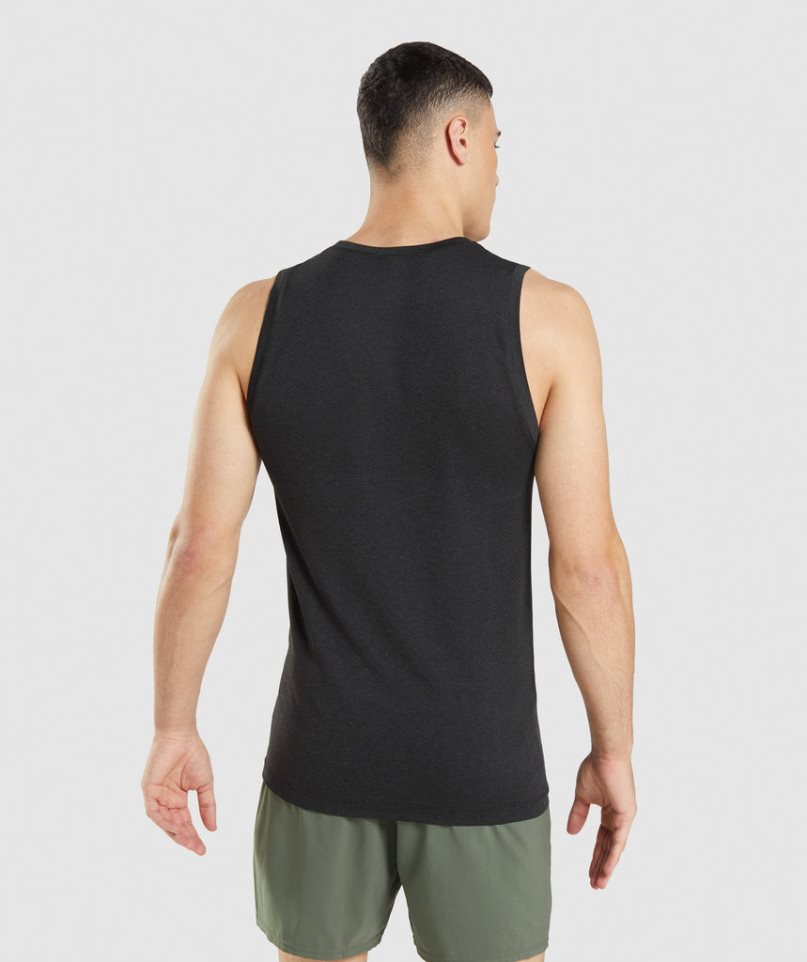 Men's Gymshark Vital Seamless Light Tanks Black | CA 53N106